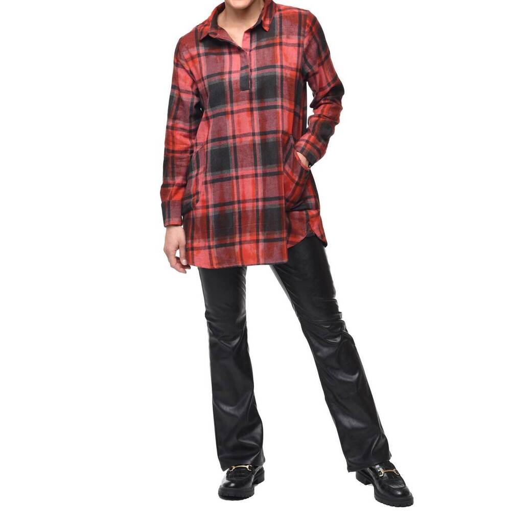 NEW TULIP CLOTHING brenda pullover top in dumbarton flannel